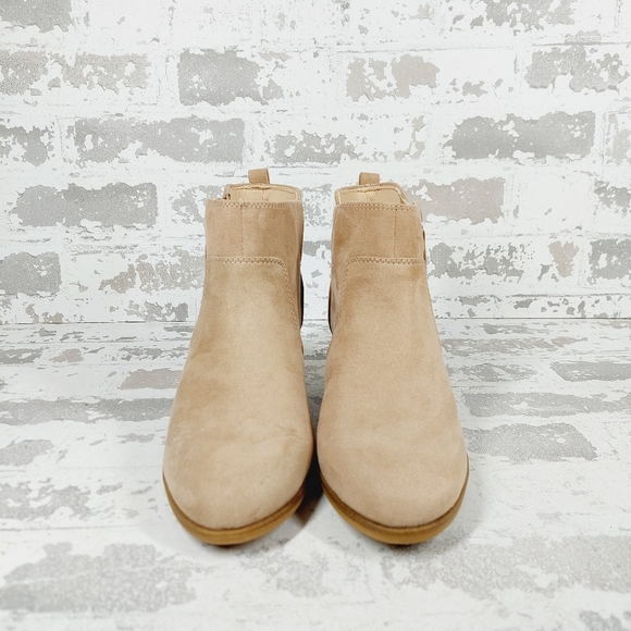 NEW Dr. Scholl's Lawless Tan Leather Slip On Block Heel Ankle Booties F896 - Picture 6 of 12